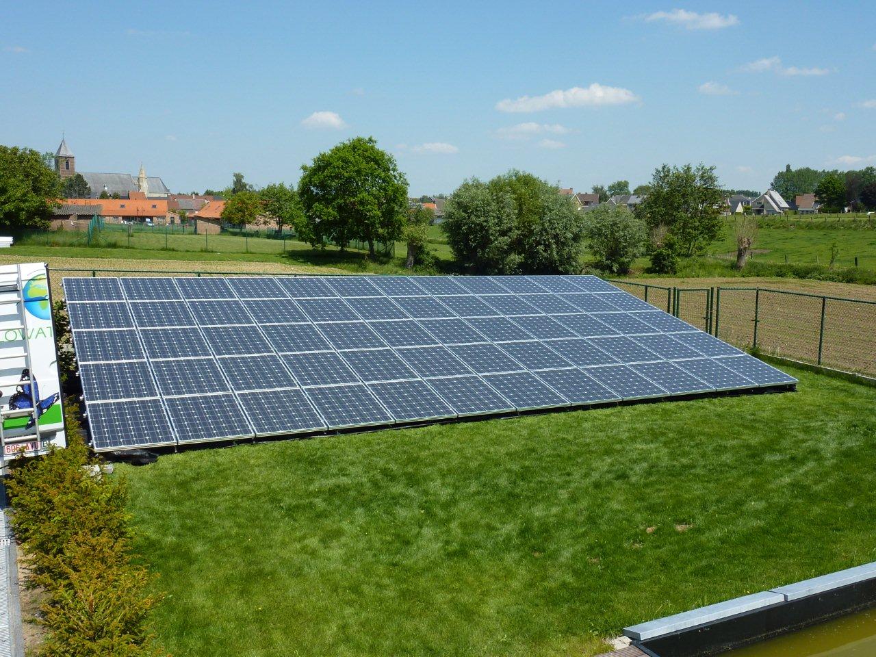 zonnepanelen montage grondinstallatie