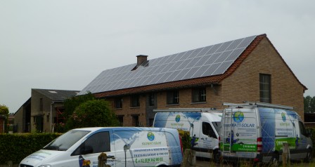 zonnepaneleninstallatie op dakpannen Heymans-Van Schepdael-Van Schepdael Eric te Gooik