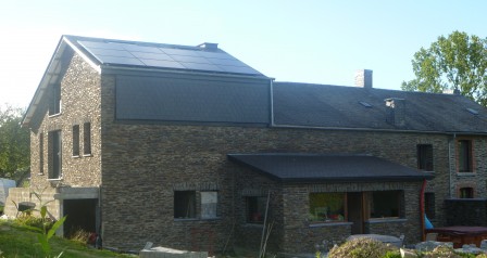 zonnepanelen installatie op leien - Louette St Denis